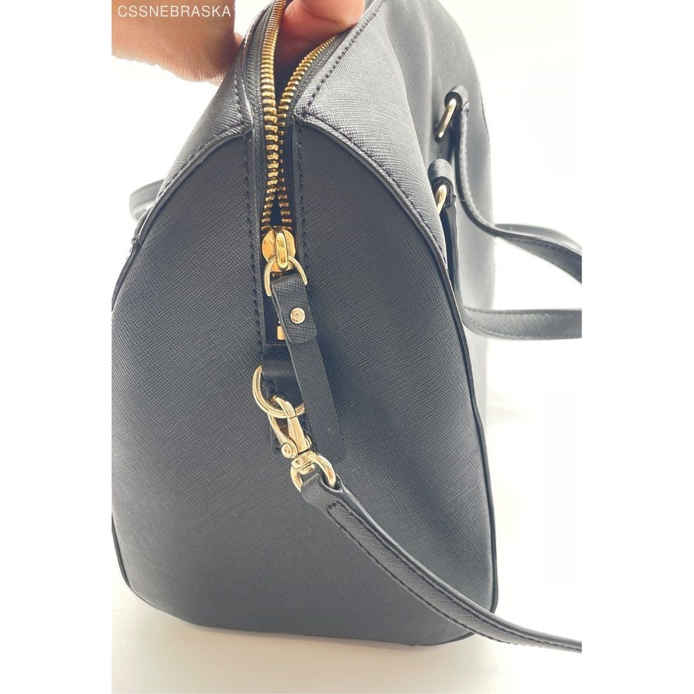 Kate Spade Black "Lanae" Laurel Way‎ Black Satchel Crossbody Handbag - Size M - Picture 10 of 11